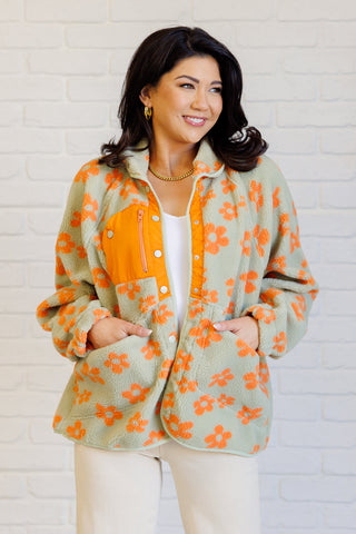 Love It Don't Leave It Floral Fleece Jacket II