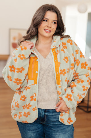 Love It Don't Leave It Floral Fleece Jacket II