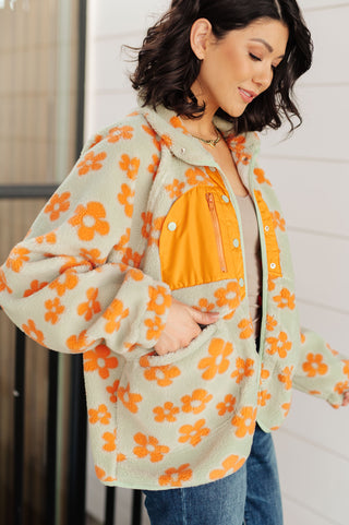 Love It Don't Leave It Floral Fleece Jacket II