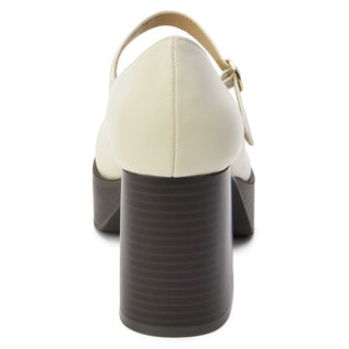 Matilda Platform Heel in Bone