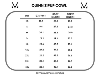 IN STOCK Quinn ZipUp Cowl - Black