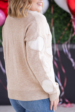 IN STOCK Sweetheart Cardigan - Tan