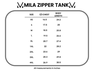 IN STOCK Mila Zipper Tank - Blue Tie Dye