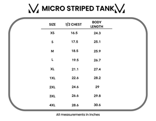 IN STOCK Micro Striped Tank - Red