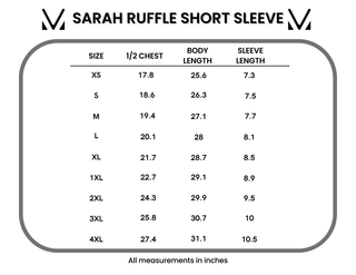 IN STOCK Sarah Ruffle Short Sleeve - Mulberry