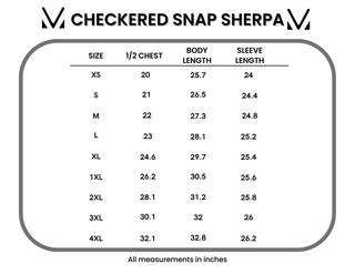 IN STOCK Checkered Snap Sherpa - Ivory