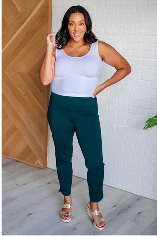 Magic Ankle Crop Skinny Pants in Hunter Green II