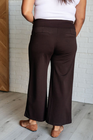 Magic Wide Leg Crop Pants in Chocolate