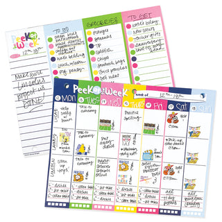 Peek at the Week® Weekly Planner Pad | Simple Cheery