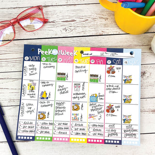 Peek at the Week® Weekly Planner Pad | Simple Cheery