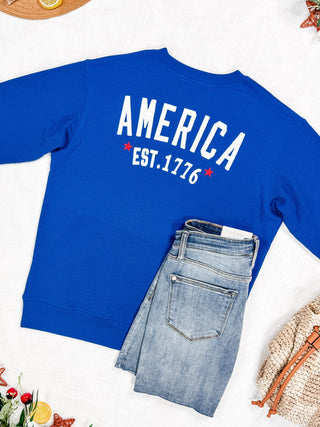 IN STOCK America Pullover - Blue