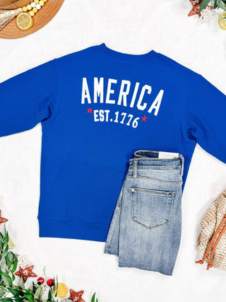 IN STOCK America Pullover - Blue