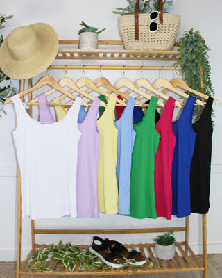 IN STOCK Rachel Ribbed Tank -  Lavender