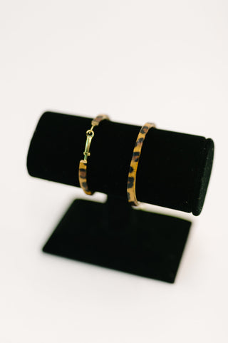 Sassy Assist Leopard Print Hoop Earrings
