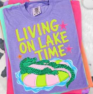 Living on Lake Time Graphic Tee