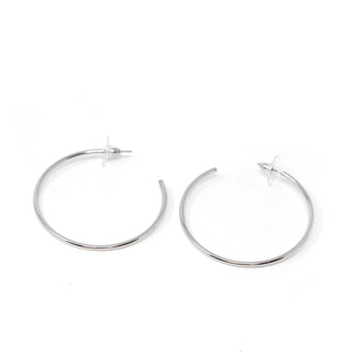 Super Hoops - Wholesale Joyce 2 Inch Hoops Silver 