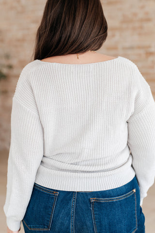 Told You So Ribbed Knit V Neck Sweater II