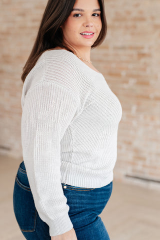 Told You So Ribbed Knit V Neck Sweater II