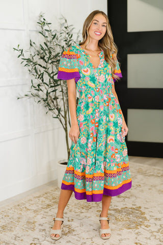 wish bohemian dress Wish Boho Floral Print Long Sleeve Dress in Size ***SEE MEASUREMENTS****