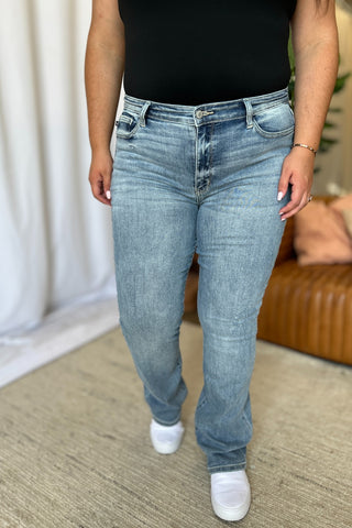 Judy Blue Mid Rise Non-Distressed Bootcut Jeans