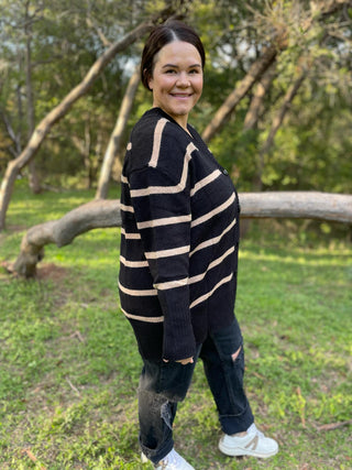 Brooks Striped Cardigan