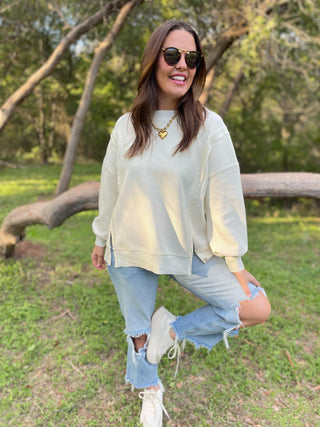 Thinking It Over Waffle Knit Pullover in Three Colors