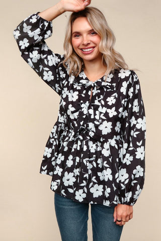 Fleur with Flair Ruffle Sleeve Blouse