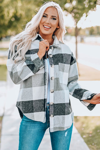 Coffee Date Plaid Button Up Shacket