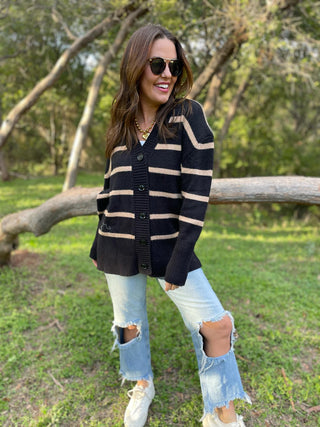 Brooks Striped Cardigan