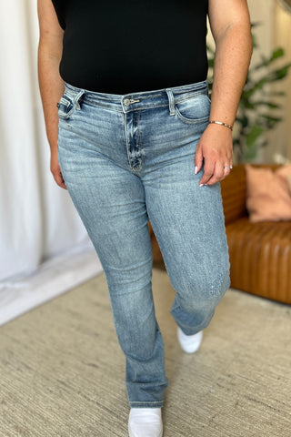 Judy Blue Mid Rise Non-Distressed Bootcut Jeans