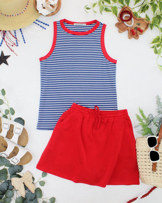 IN STOCK Serena Luxe Skort - Red