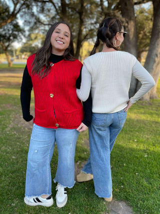 Meet In The Middle Sweater Vest in Two Colors