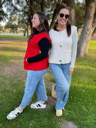 Meet In The Middle Sweater Vest in Two Colors