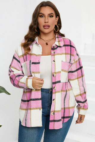 Coffee Date Plaid Button Up Shacket