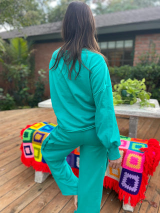 Beautiful Day Mineral Wash Pullover and Cargo Pants Set in Two Colors