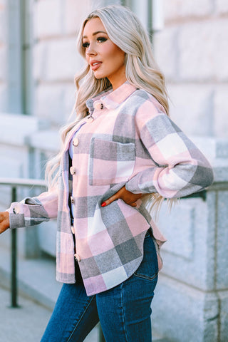 Coffee Date Plaid Button Up Shacket