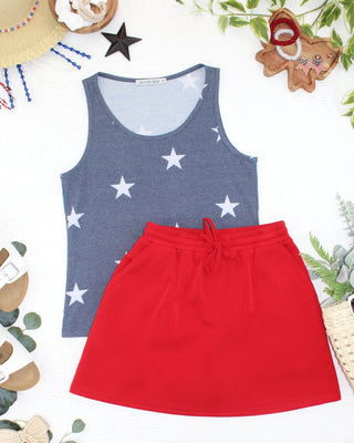 IN STOCK Faded Navy Stars Tank Crew Neck