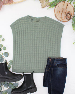 IN STOCK Kelly Knitted Top - Sage