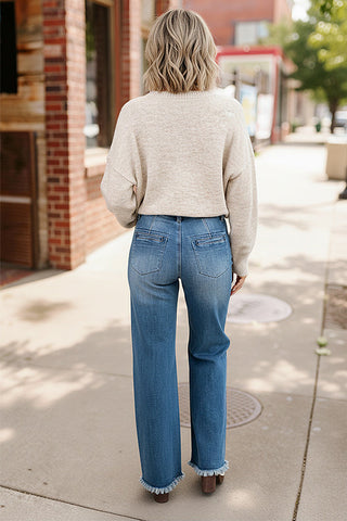 Judy Blue Buttoned Up & Flared Denim Jeans