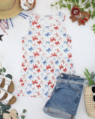 IN STOCK Renee Ruffle Tank Top - American Bows
