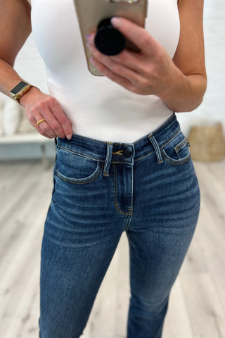 Judy Blue Squad Goals Raw Hem Bootcut Jeans