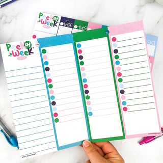 Peek at the Week® | Weekly Planner Pad | Checklists, Priorities, Dry Erase Backer - Denise Albright® 