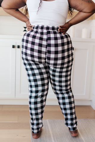 Your New Favorite Joggers in Black and White Check