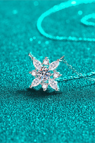 Moissanite Rhodium-Plated Necklace