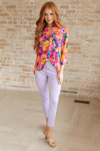 Magic Ankle Crop Skinny Pants in Lavender II