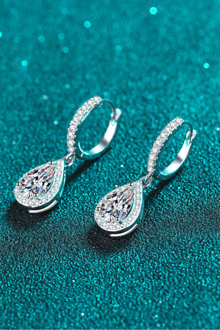 Moissanite Teardrop Earrings